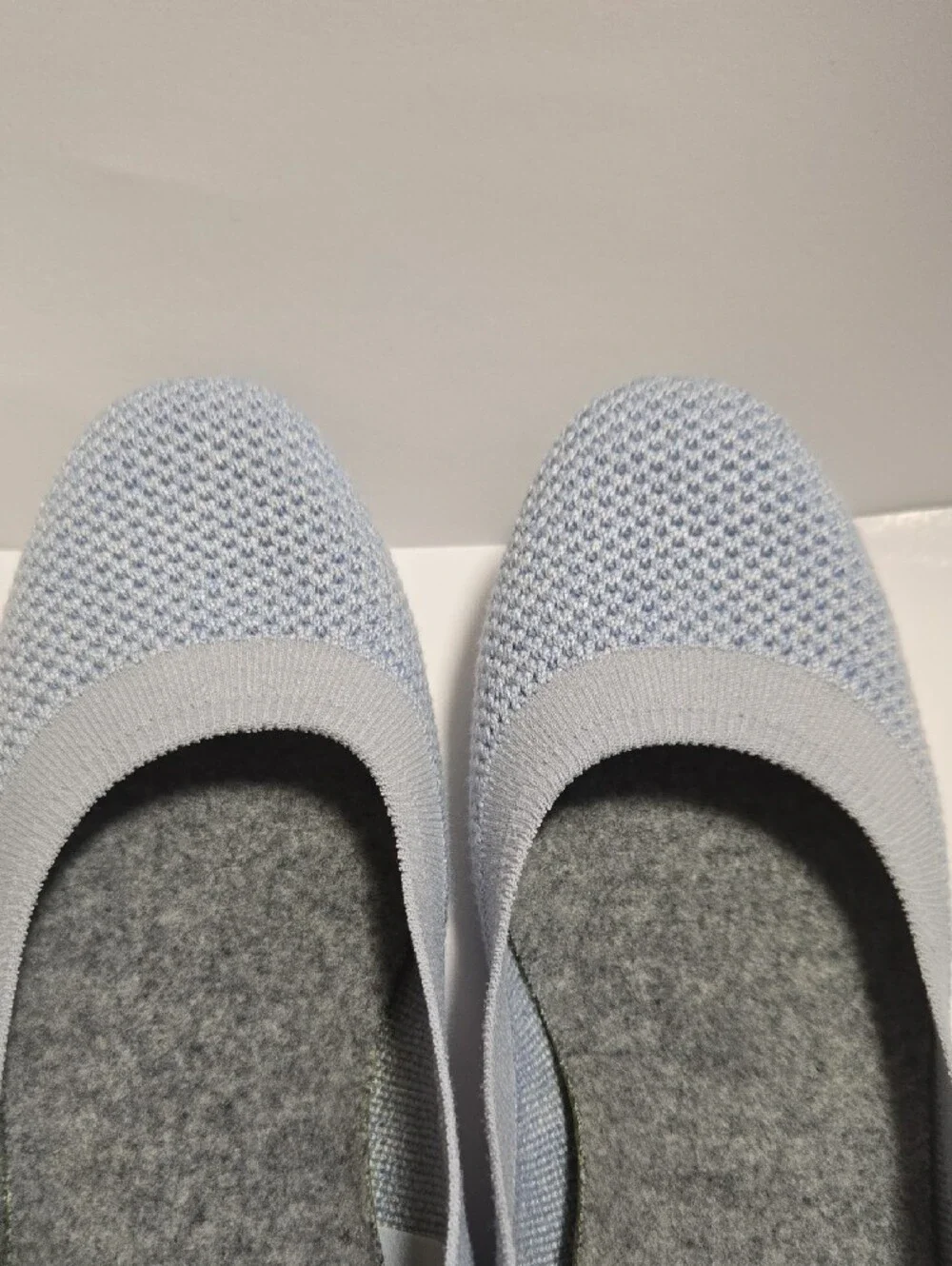 Allbirds Tree Breezers Light Blue Knit Ballet Flats Size 8